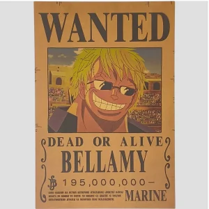 Affiche murale One Piece – Avis de recherche Bellamy