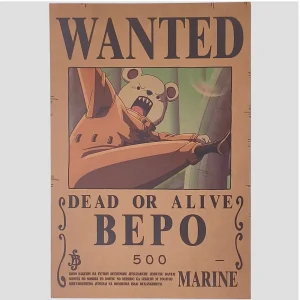 Affiche murale One Piece – Avis de recherche Bepo