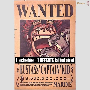 Affiche murale One Piece – Avis de recherche Eustass “Captain” Kid