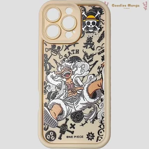 Coque iPhone 16 Pro Max crème – Monkey D. Luffy Gear 5 – One Piece