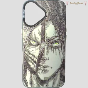 Coque iPhone 16 – Eren Yeager Titan/Humain – Attack on Titan